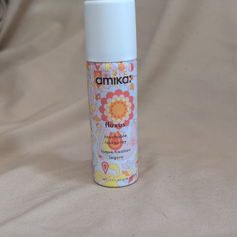 Amika Fluxus Hairspray with Vibrant Floral Design